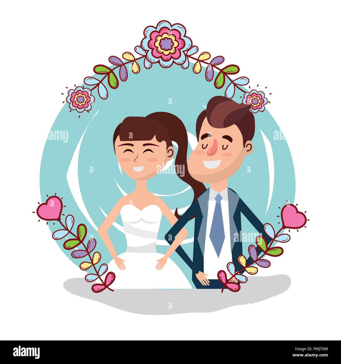 wedding card design cartoon Stock Vector Image & Art - Alamy