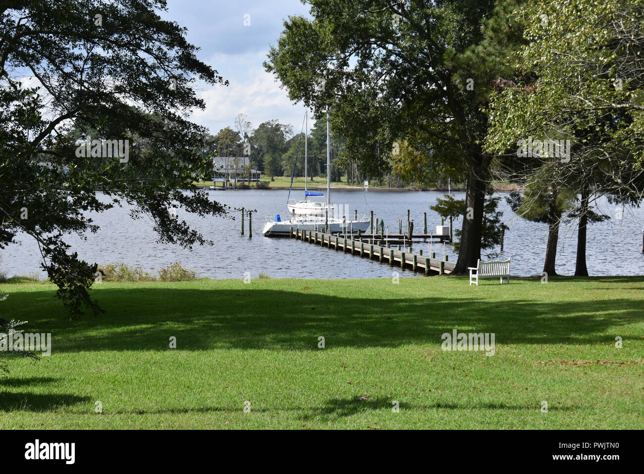 The waterfront in historic Bath, North Carolina USA Stock Photo Alamy