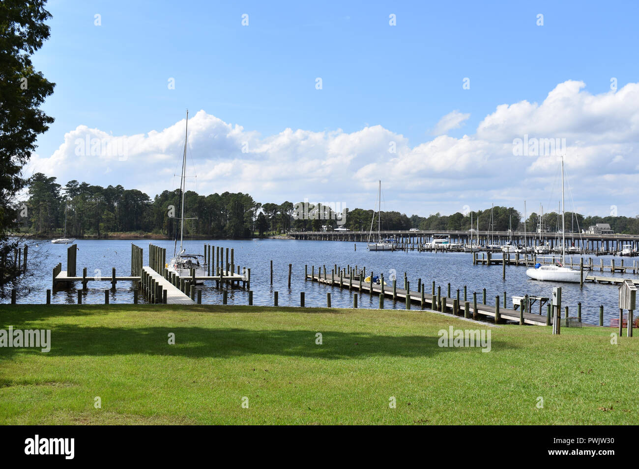The waterfront in historic Bath, North Carolina USA Stock Photo Alamy