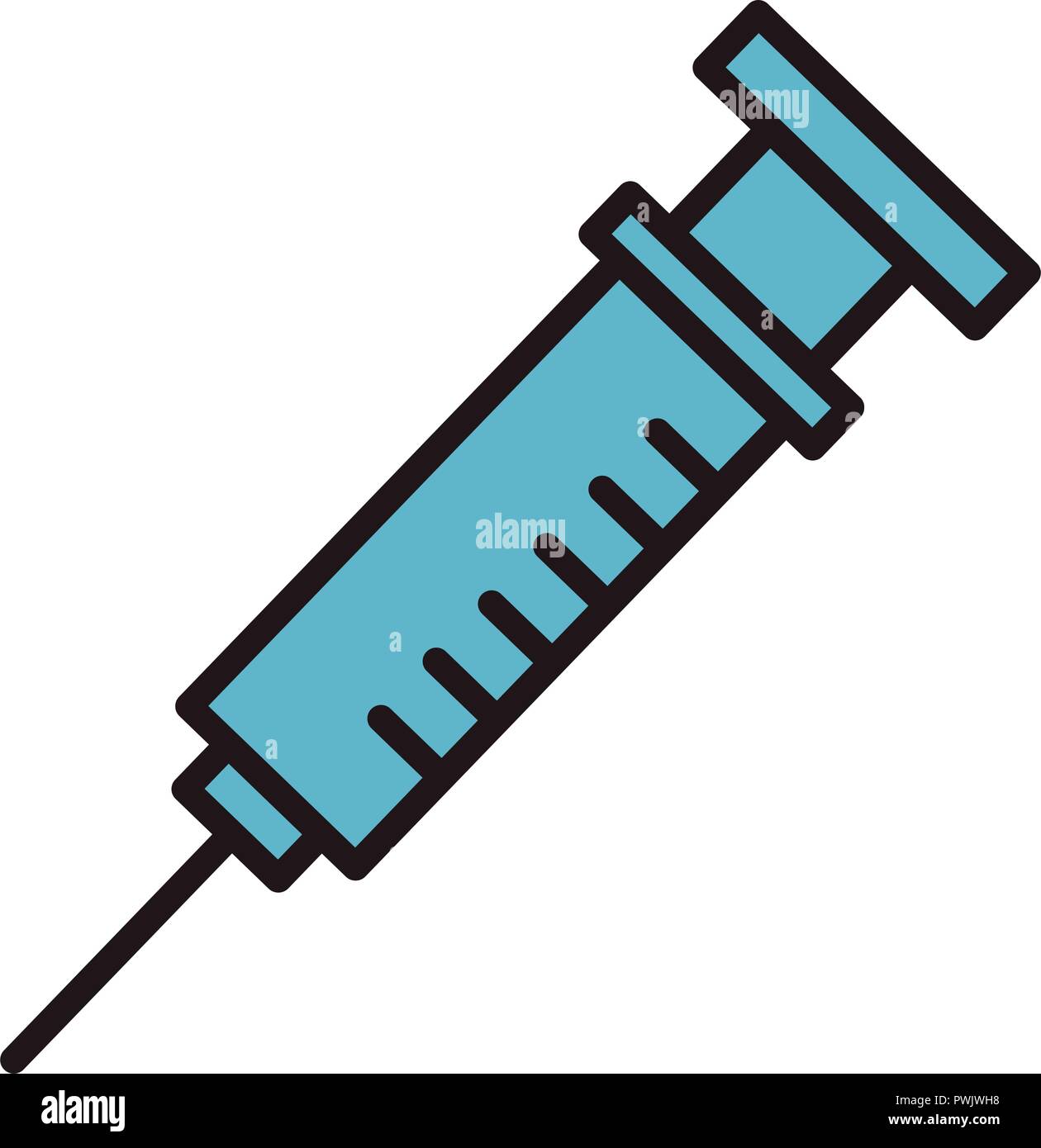 Medical syringe symbol vector illustration graphic design Stock Vector