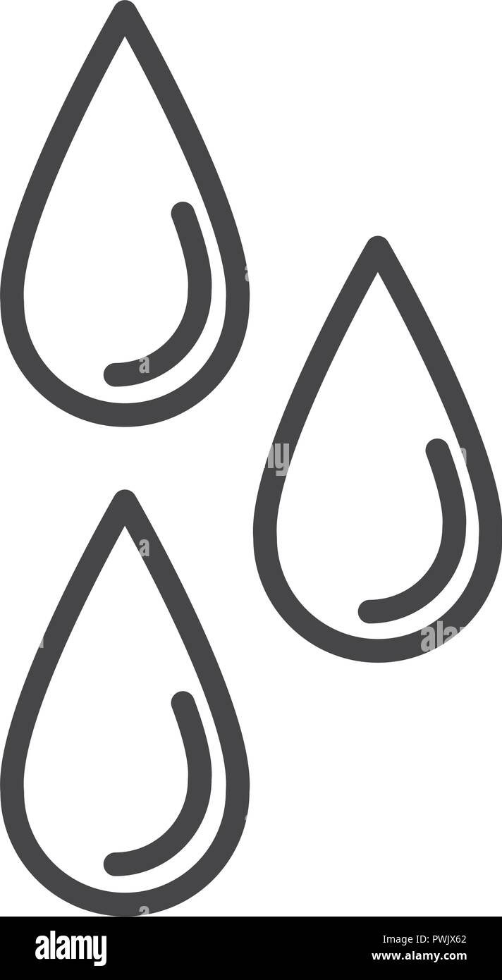 Rainy Drops Symbol In Black And White Stock Vector Art
