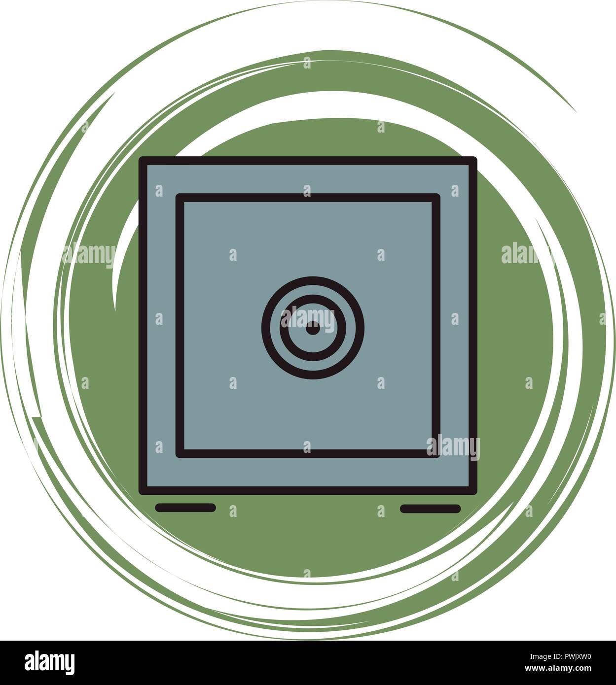 Strongbox money symbol round icon symbol vector illustration graphic ...