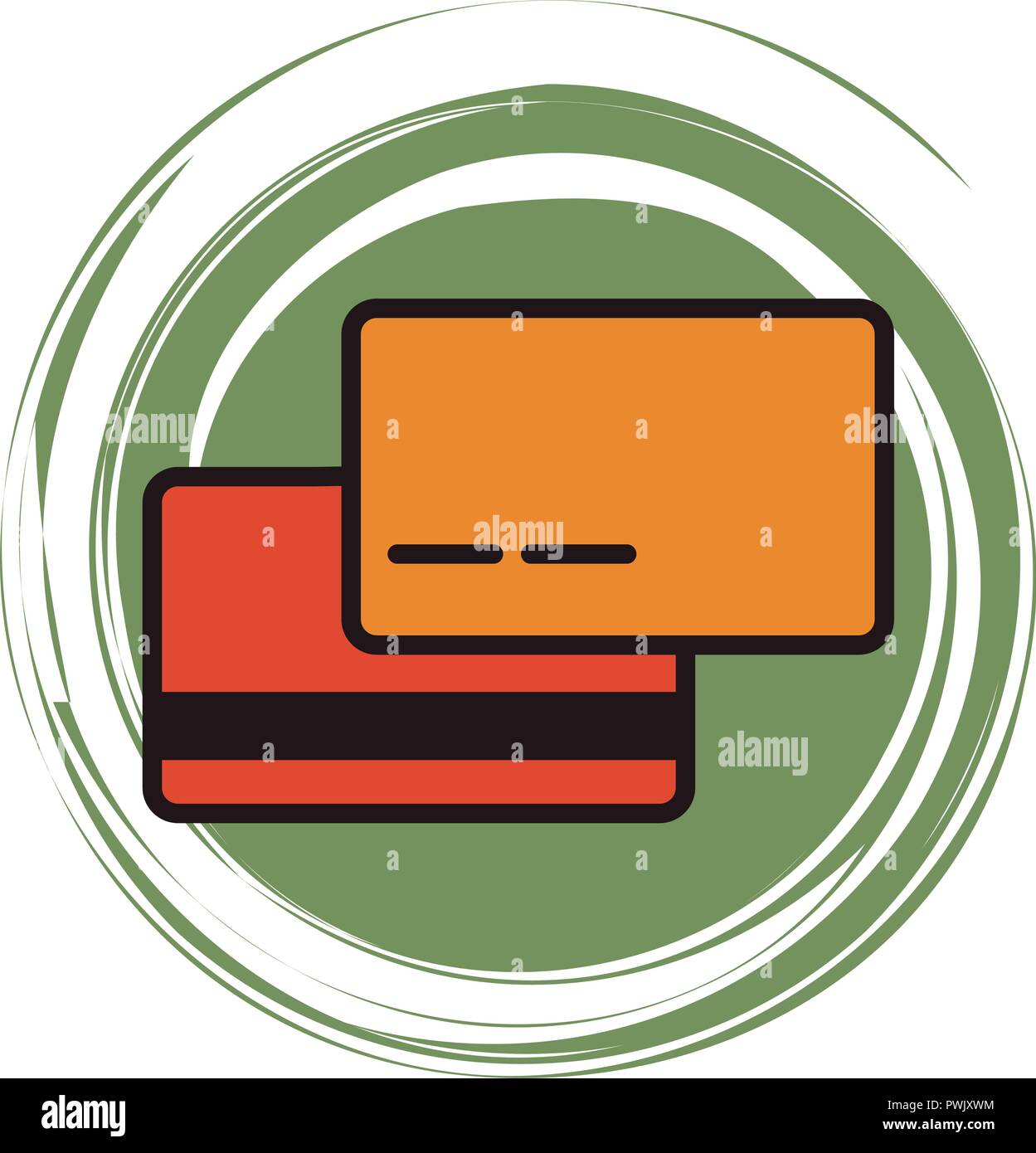 Credit cards symbol round icon symbol vector illustration graphic ...