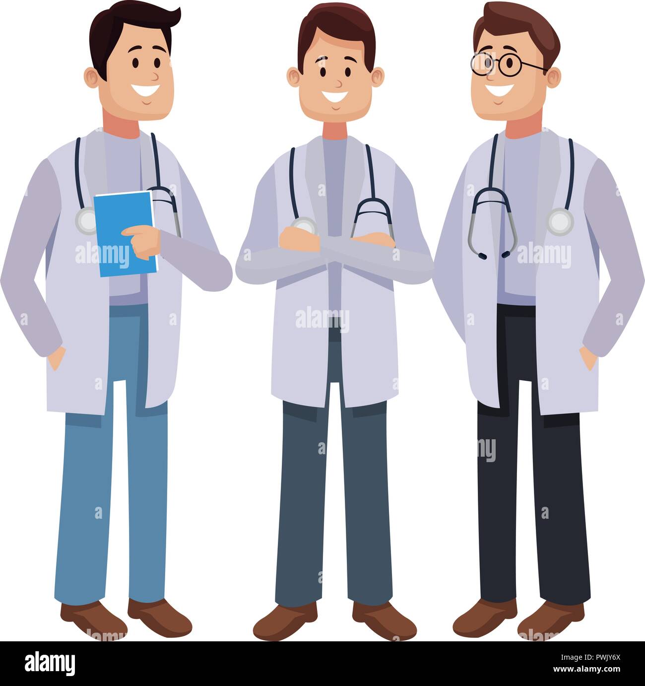 Doctors Medical Teamwork Cartoons Vector Illustration Graphic Design