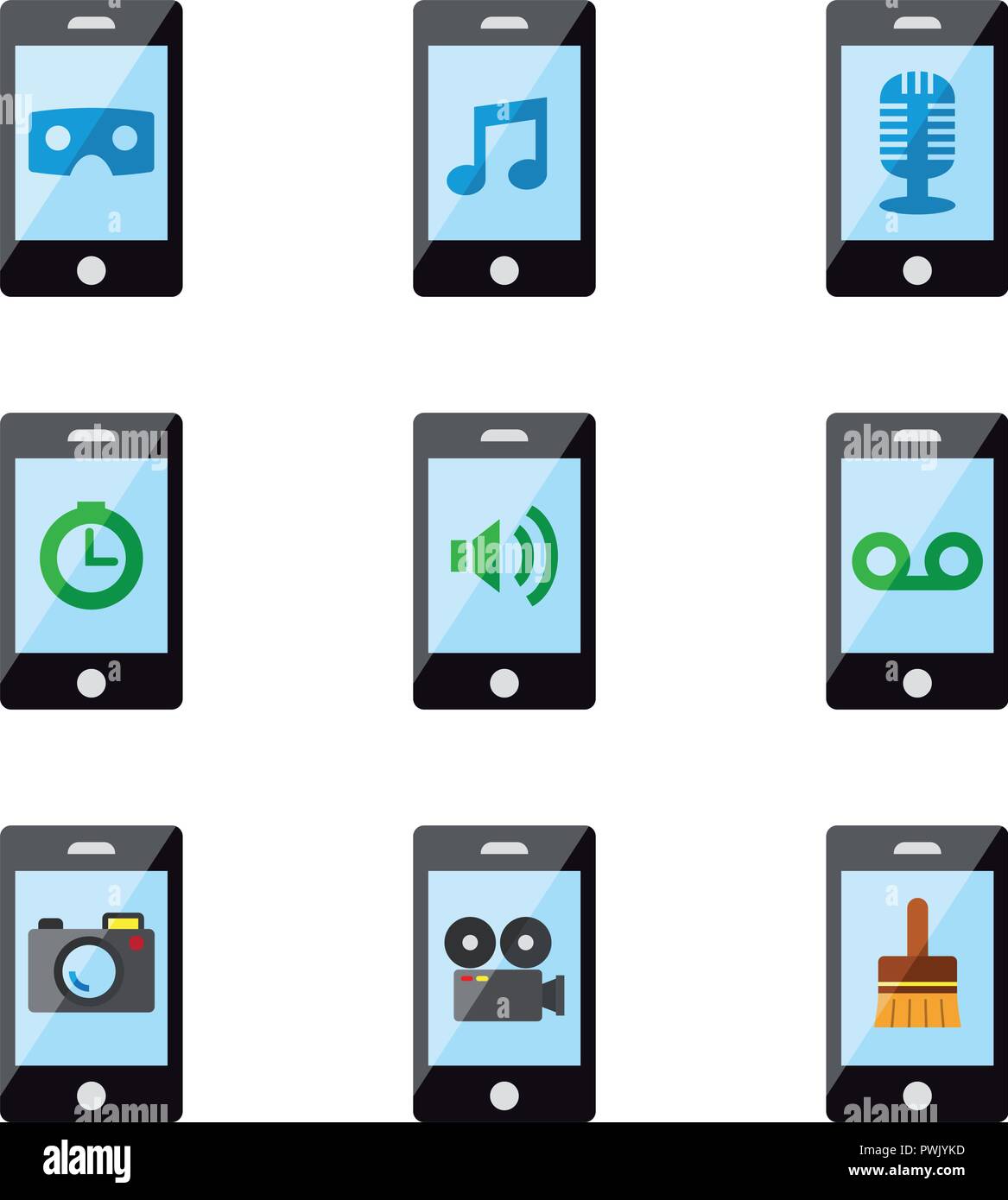 Mobile Apps Stock Vector