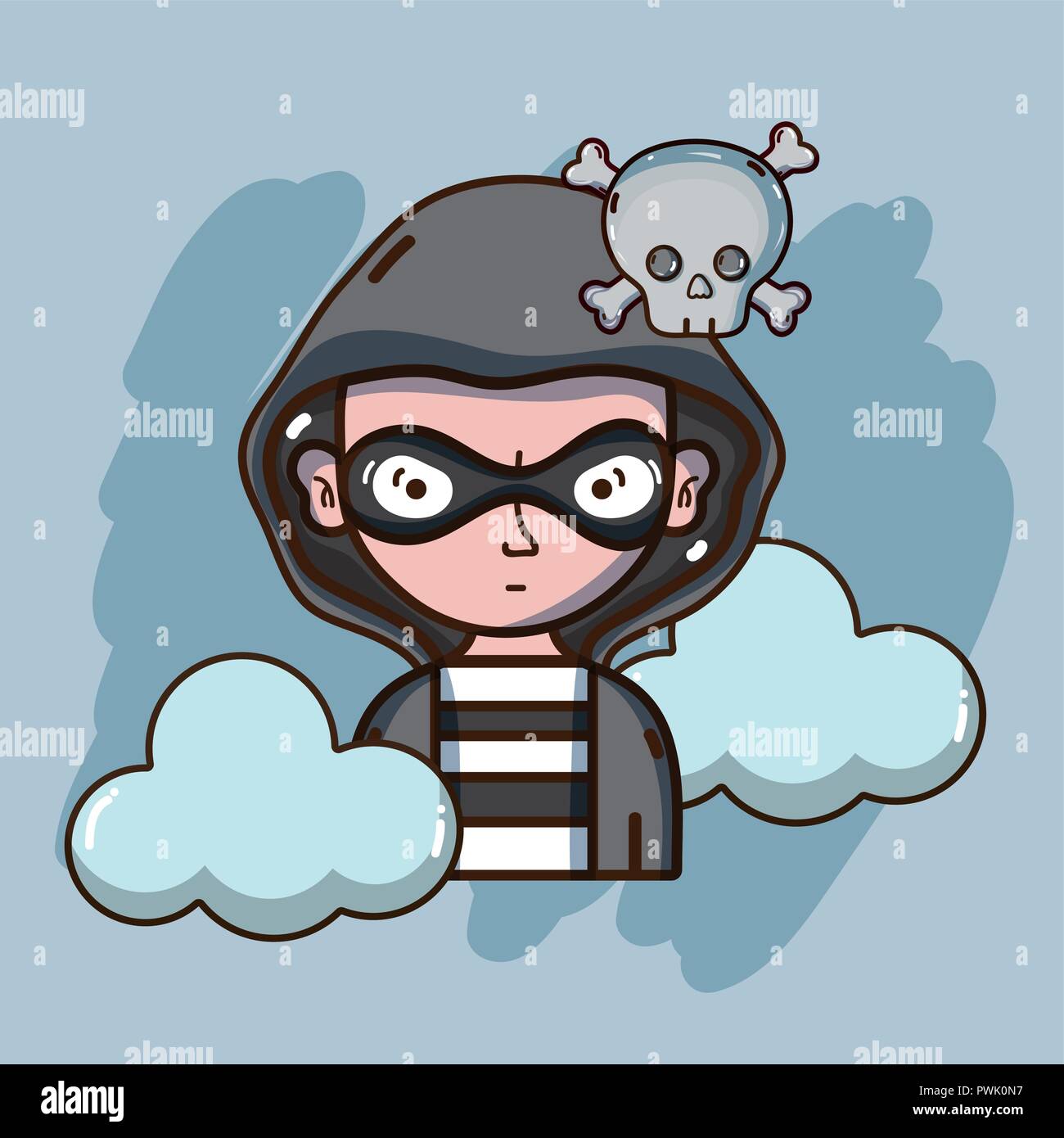 Hacker and security system technology Stock Vector