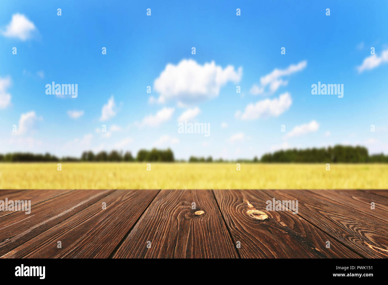 empty table for display montages Stock Photo