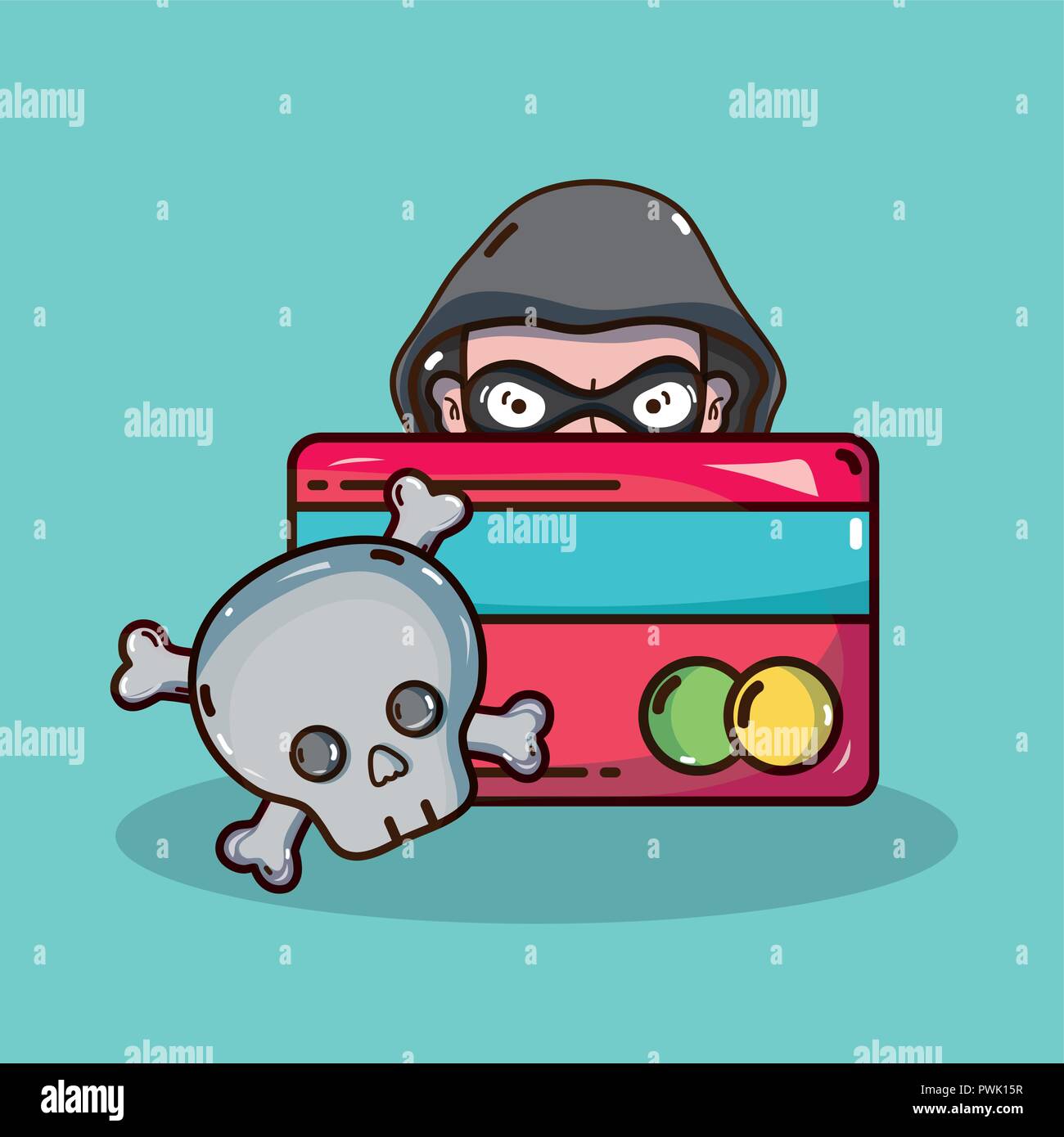 Hacker and security system technology Stock Vector