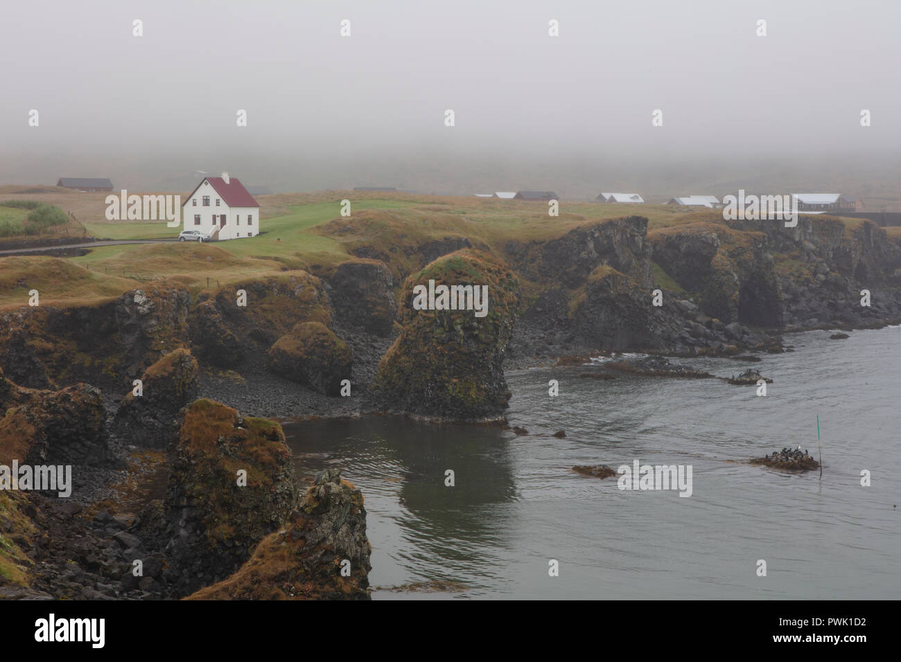 Arnarstapi, a small fishing village at the foot of Mt. Stapafell