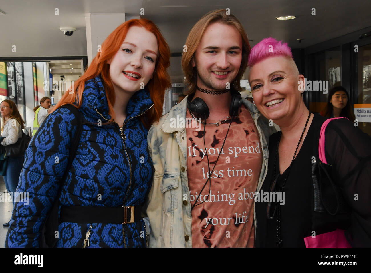 London, UK. 16th October, 2018. Victoria Clay,Robert and Lisa J Allen