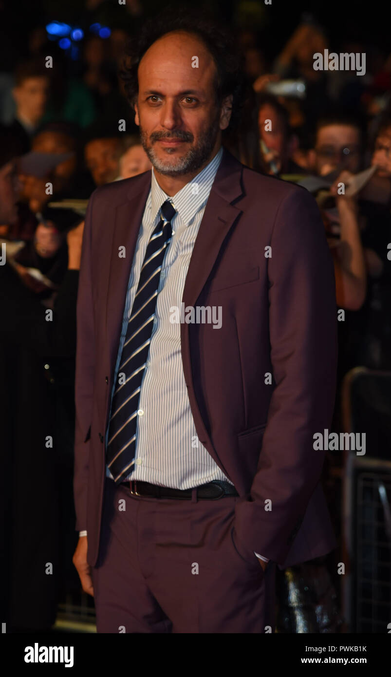 Luca Guadagnino seen posing for the camera during the UK Premiere & Headline Gala screening of 'Suspiria' at the 62nd BFI London Film Festival. Stock Photo