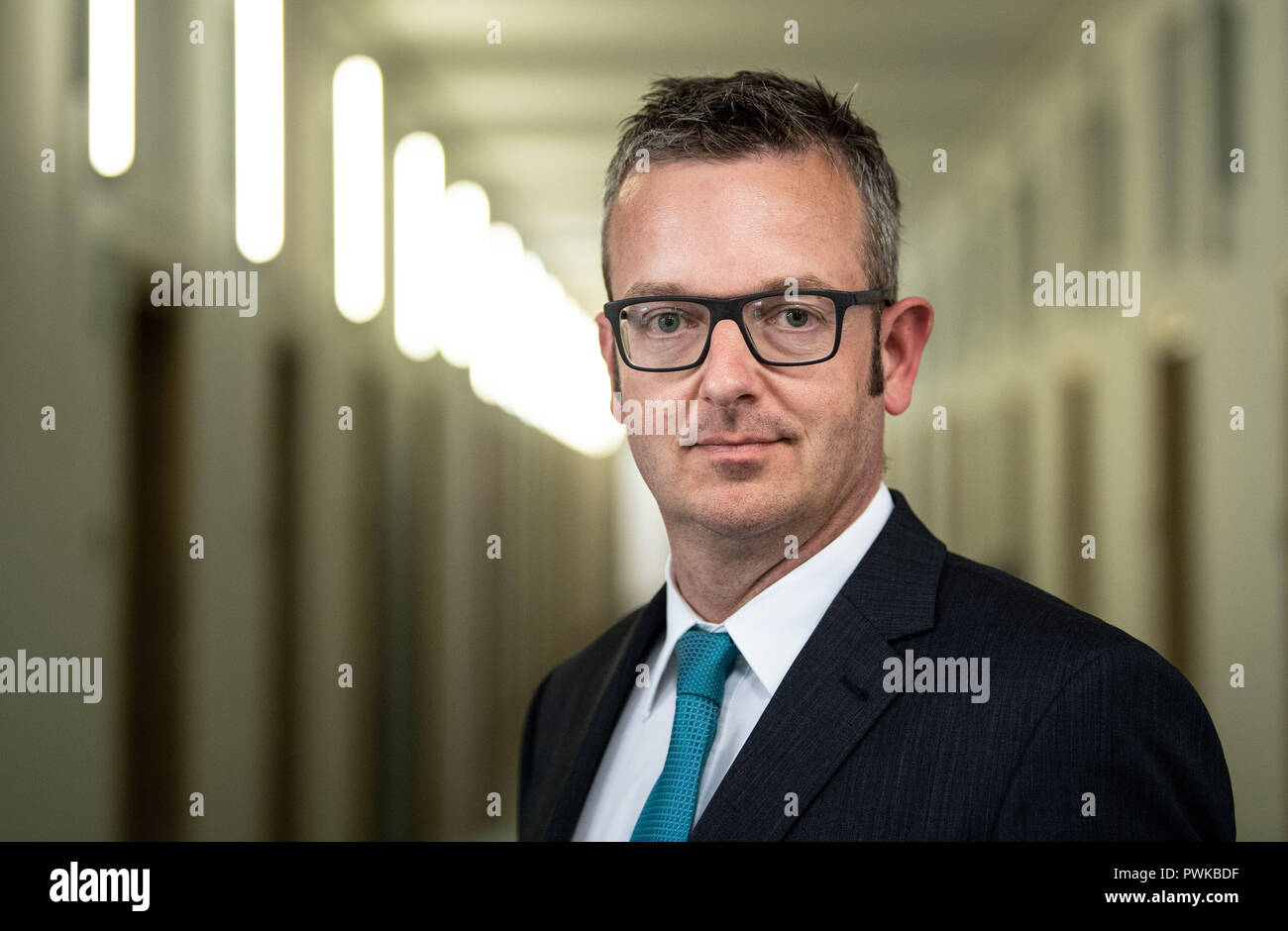 09 October 2018, Berlin: Christof Schulte, Head of the Financial Intelligence Unit (FIU), is with the Federal Ministry of Finance. Schulte is head of the Ministry's anti-money laundering unit.    (to dpa 'Money Laundering Salon Germany? The FIU and a big dark field' from 17.10.2018) Photo: Fabian Sommer/dpa Stock Photo