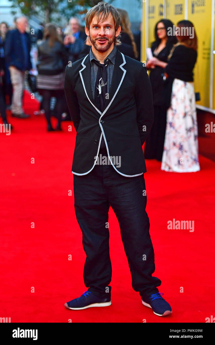 Dominic Monaghan arrives at the world premiere of They Shall Not Grow Old at BFI Southbank in London as part of the BFI London Film Festival. Stock Photo