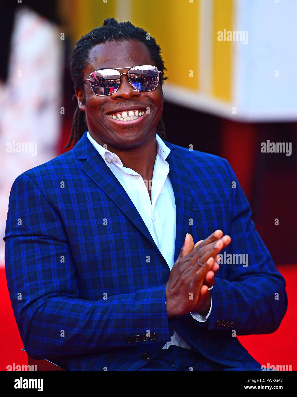 Ade Adepitan arrives at the world premiere of They Shall Not Grow Old at BFI Southbank in London as part of the BFI London Film Festival. Stock Photo