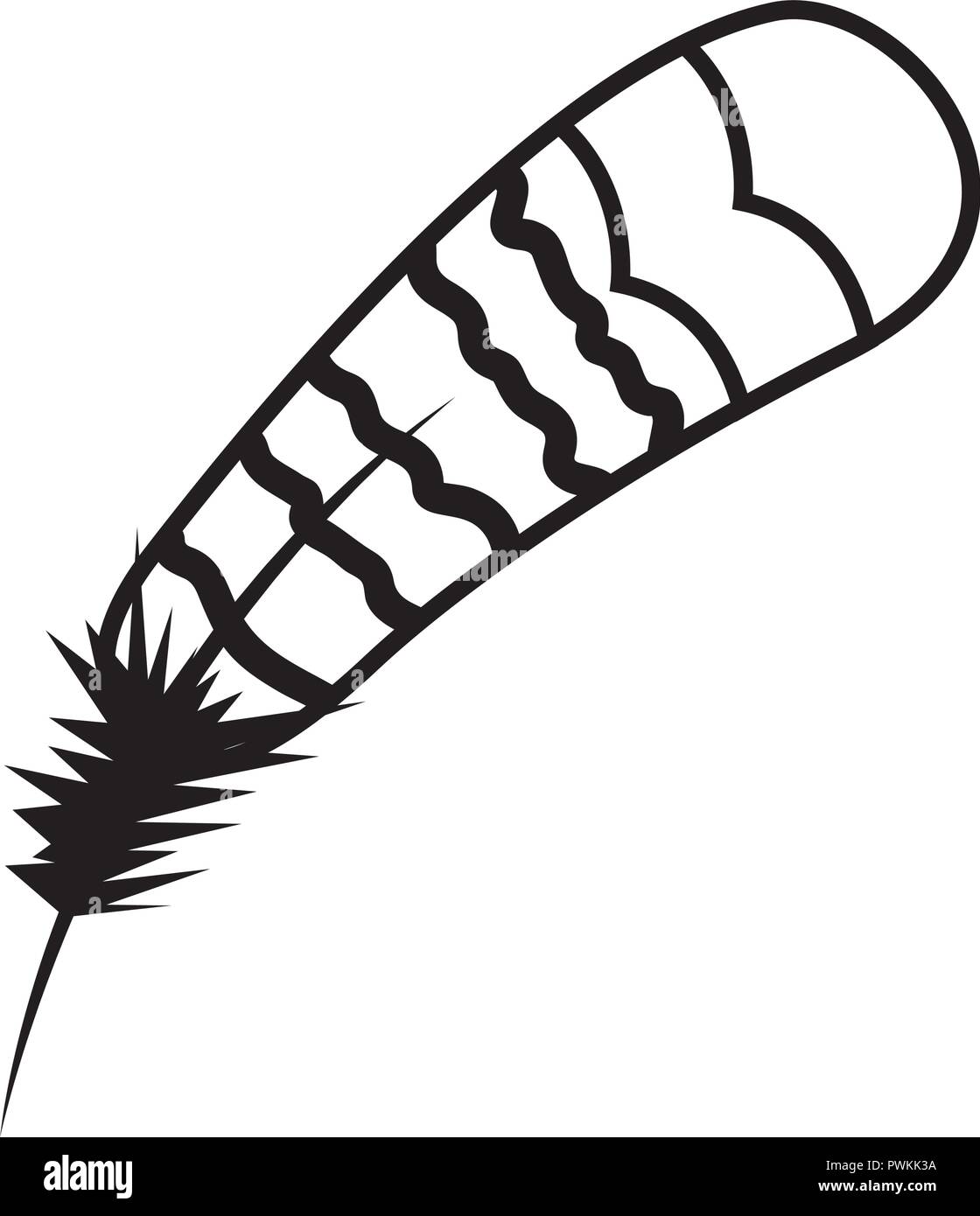 feather bird on white background vector illustration Stock Vector