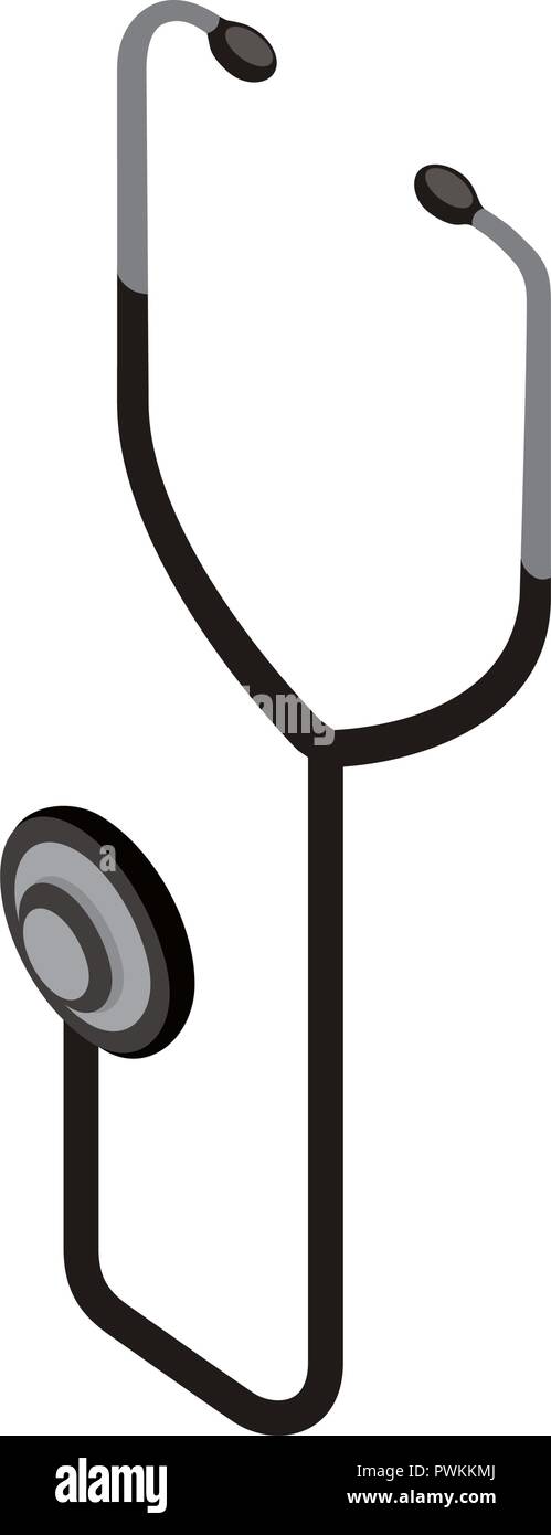 stethoscope equipment medical health care vector illustration Stock ...