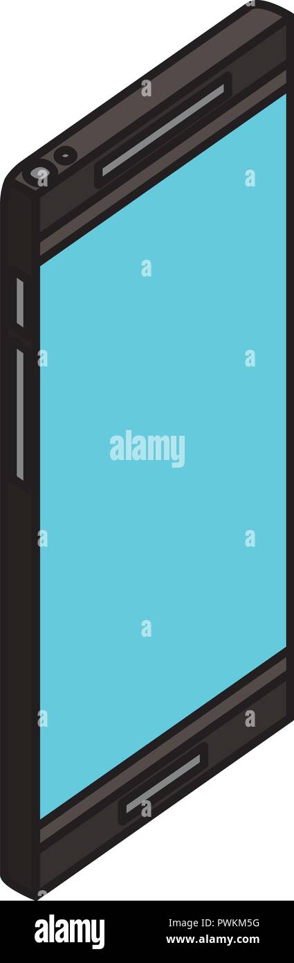 smartphone device digital on white background vector illustration Stock ...