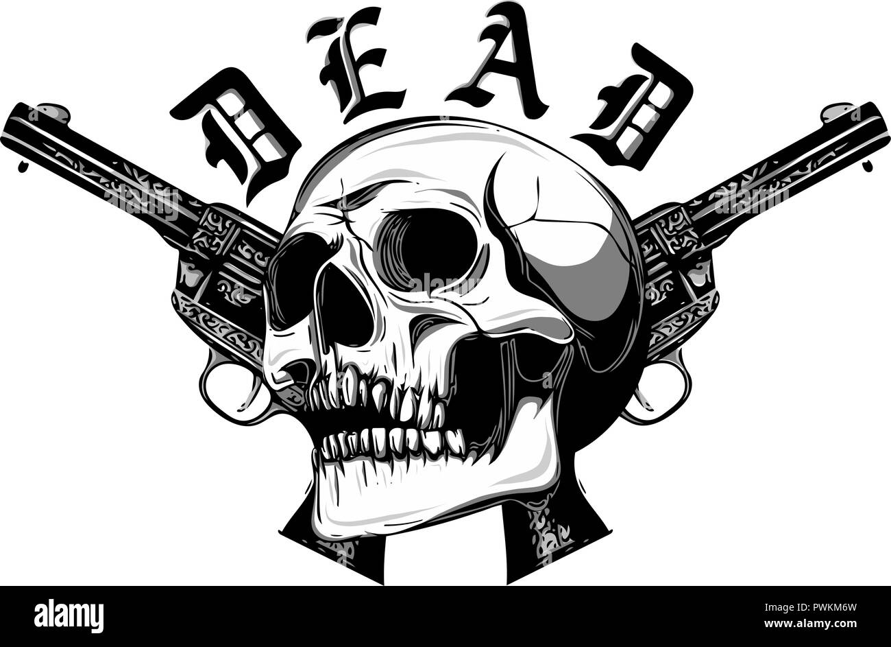 Skull soldier army mascot logo design illustration Stock Vector
