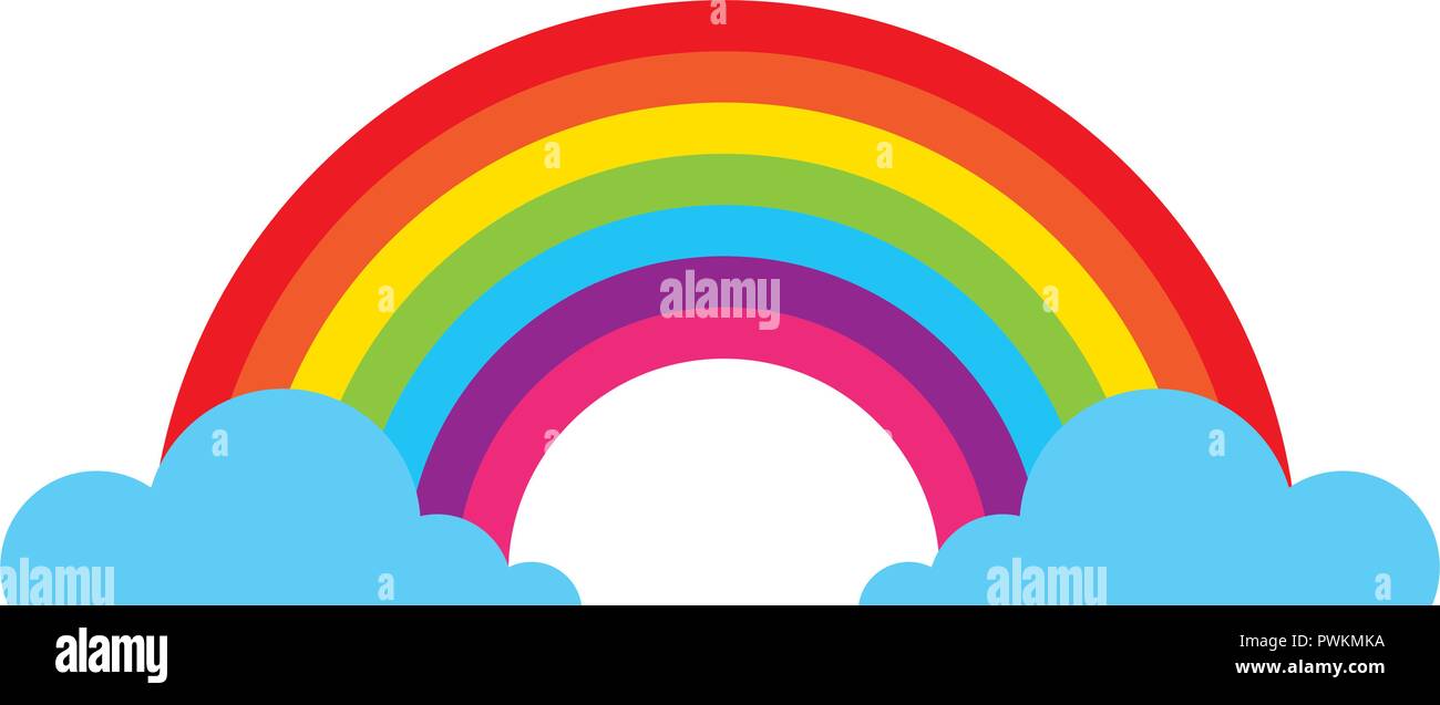 rainbow decoration retro hippie style vector illustration Stock Vector ...