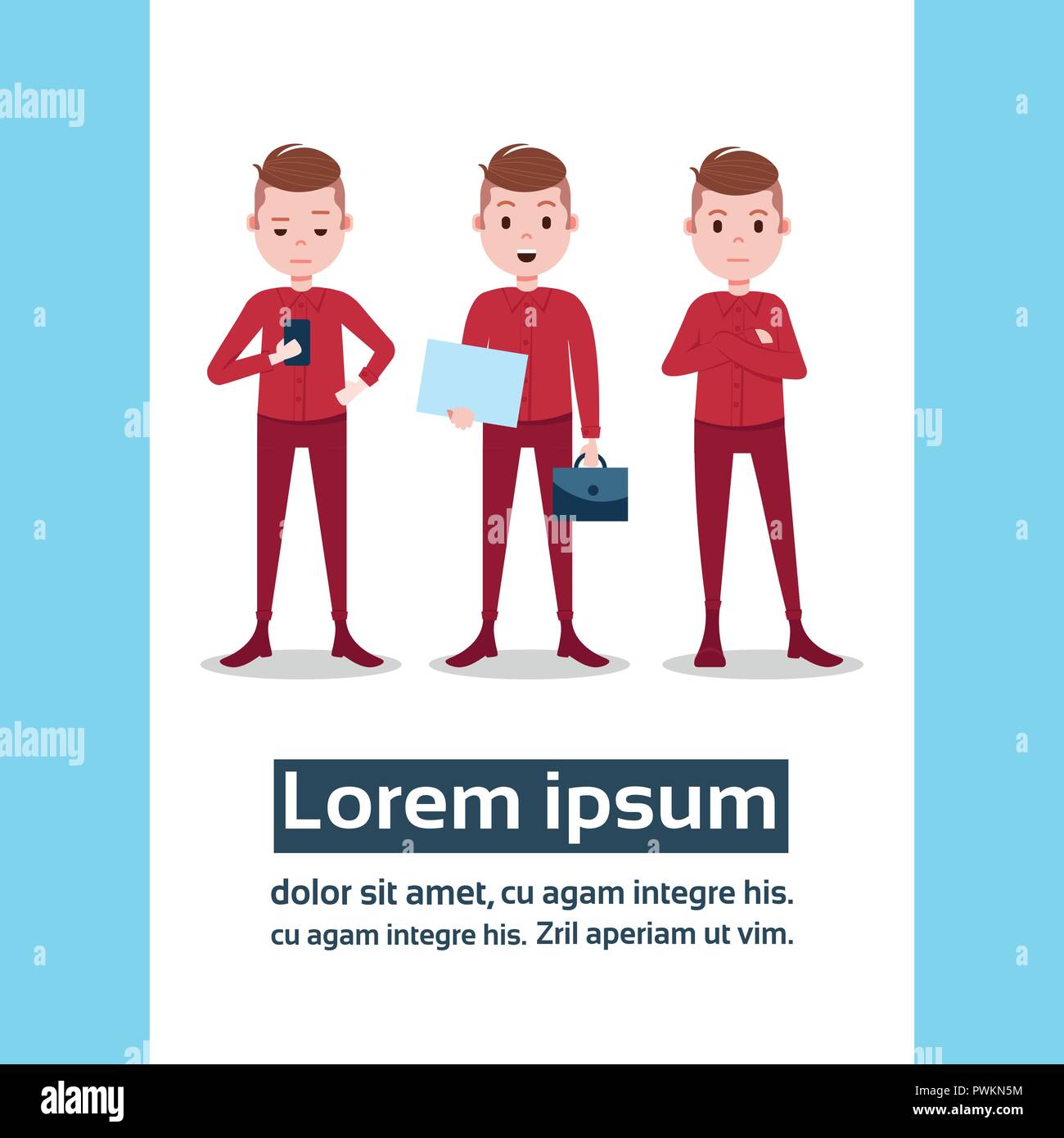 set boy character personage diversity poses male template for design