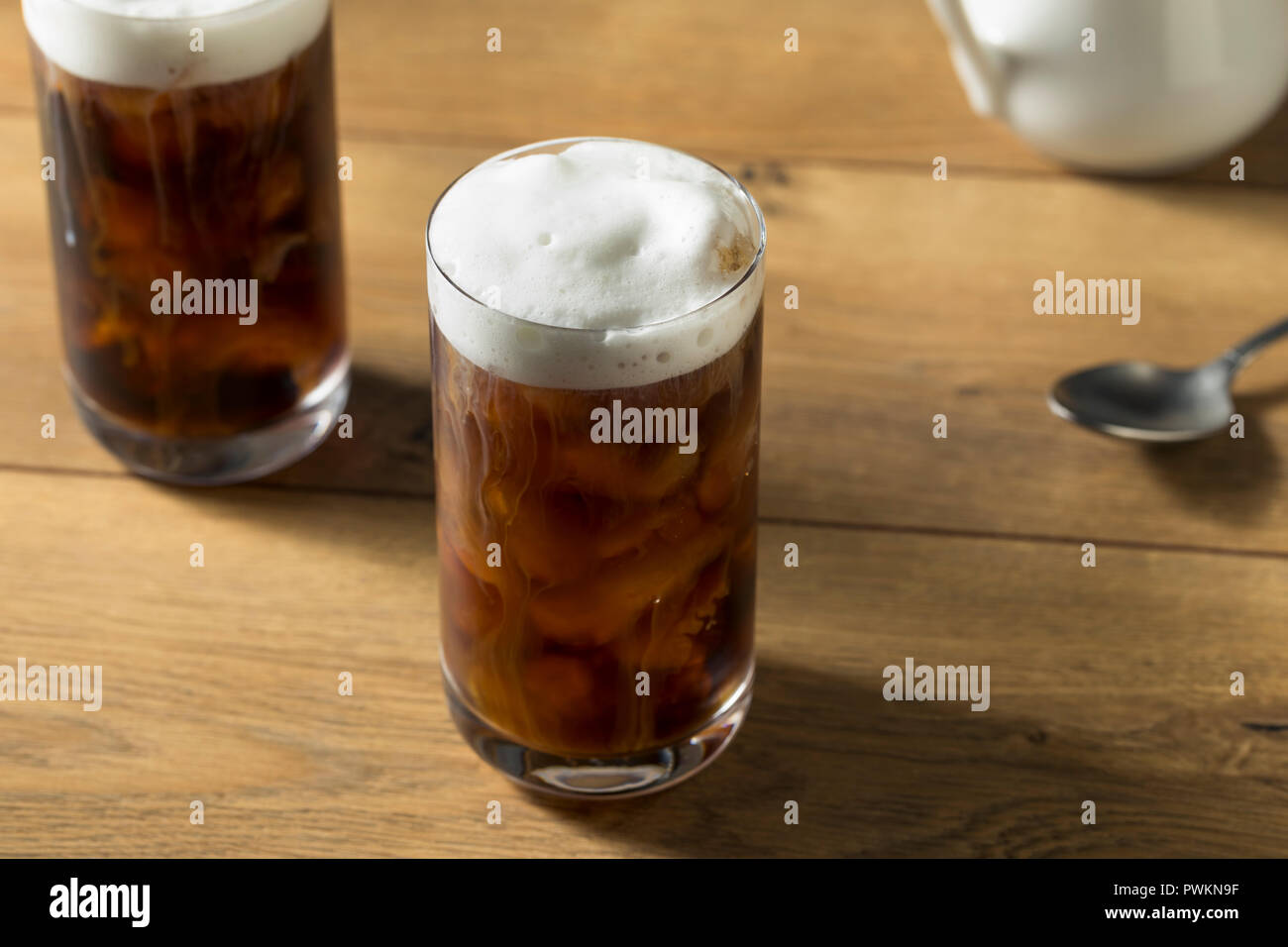 Homemade Cold Brew Coffee with Cold Foam Stock Photo Alamy