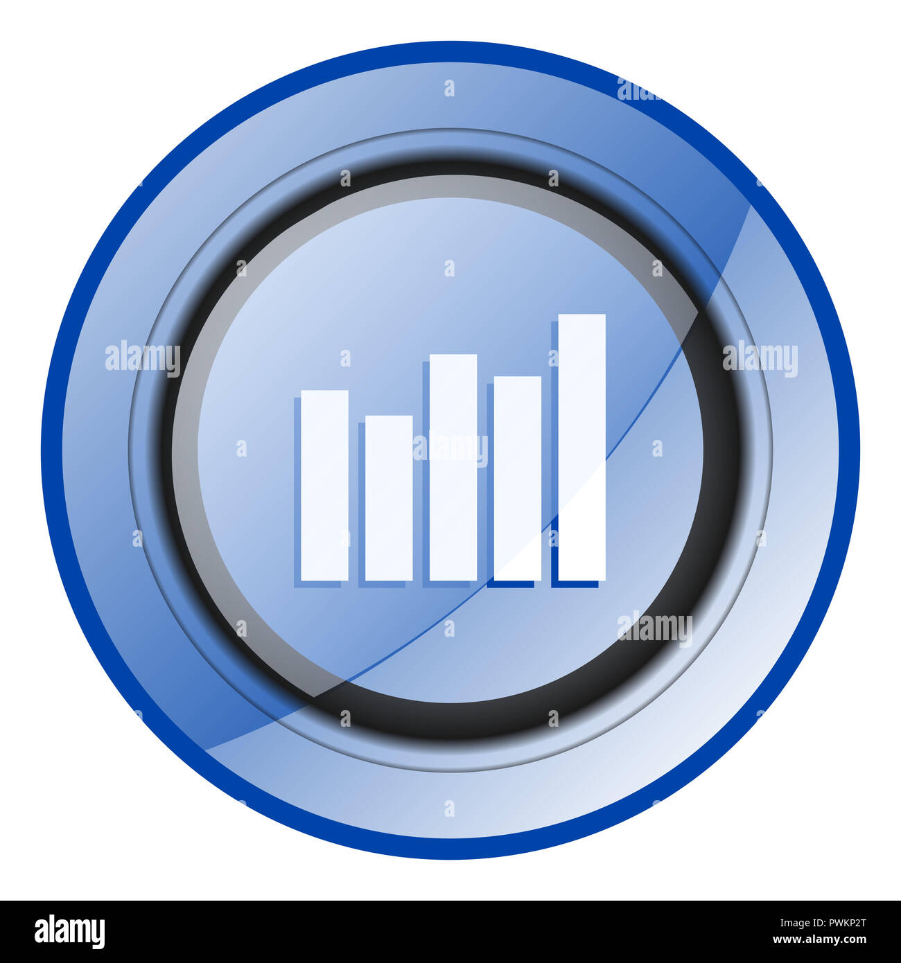 Blue trend graph symbol economic hires stock photography and images