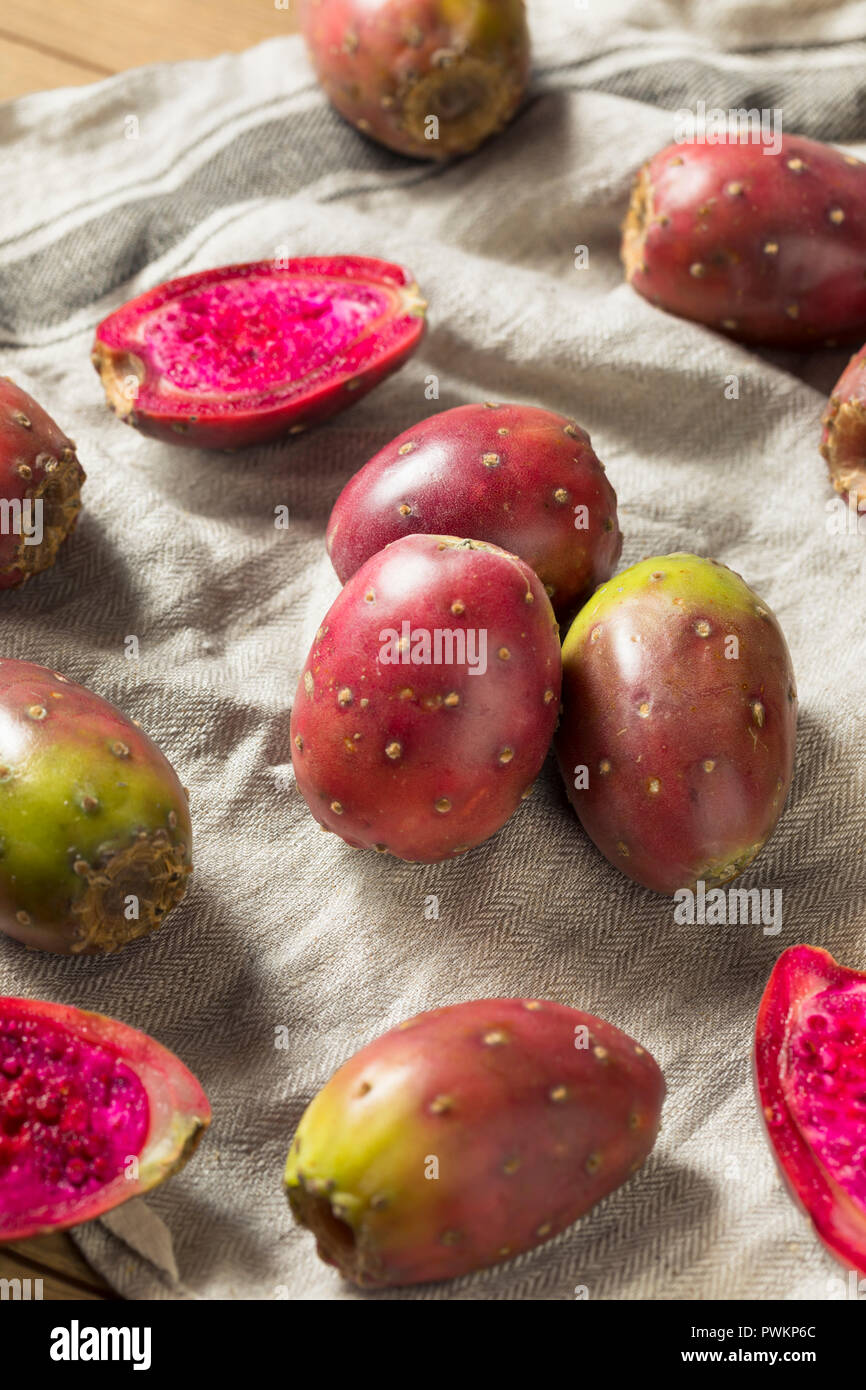 Organic Red Prickly Pears Ready to Eat Stock Photo