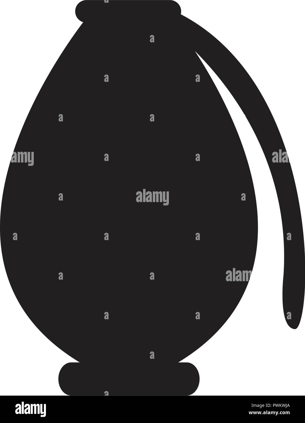 Isolated grenade silhouette icon Stock Vector