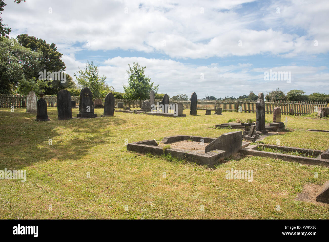 Waimate North, New ZealandDecember 18,2016 Cemetery at the St. John