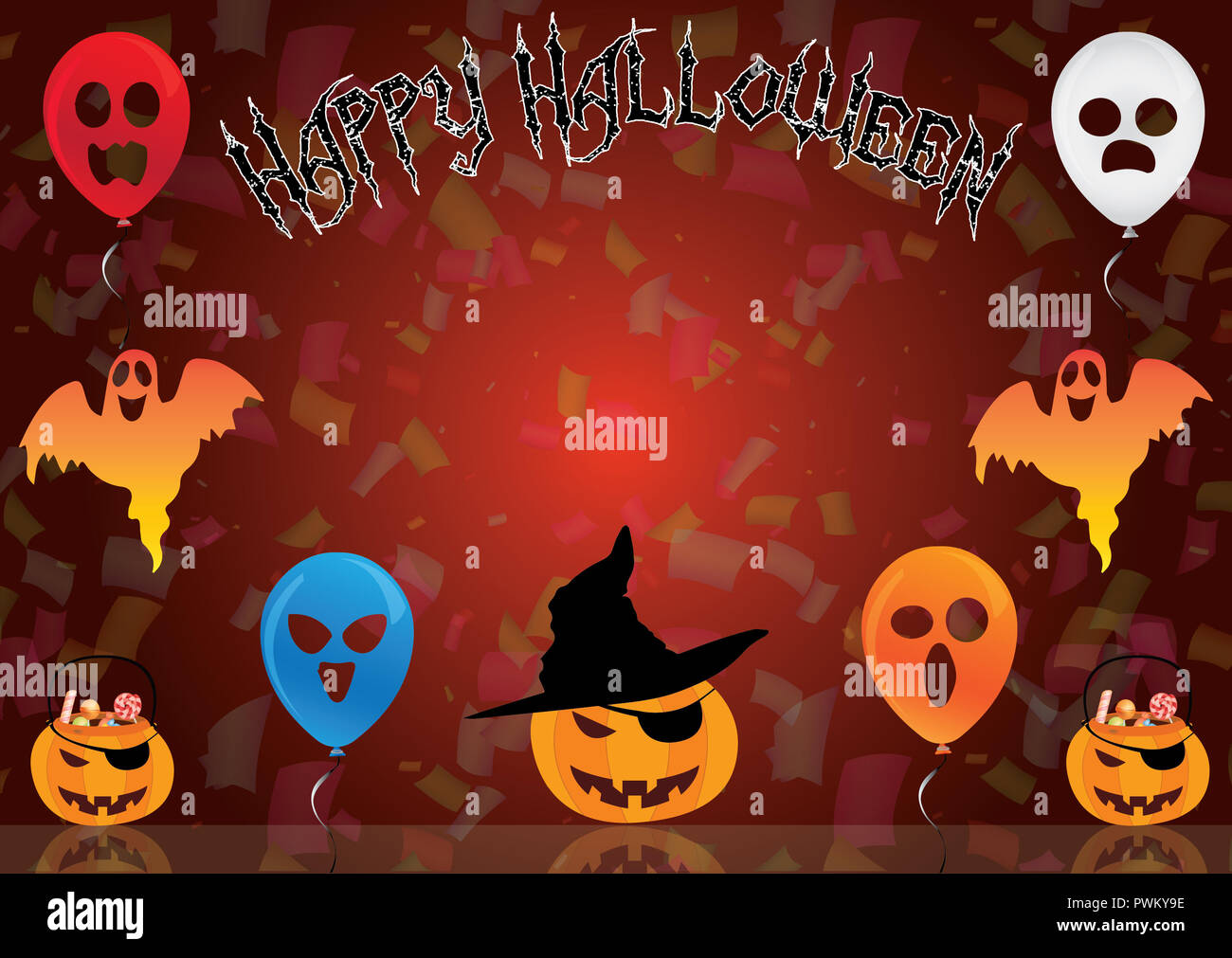 Halloween holiday concept. 3d illustration Stock Photo