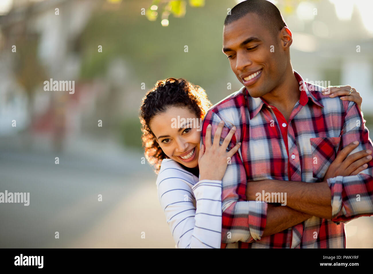 Woman crossed arms hugging hi-res stock photography and images - Alamy