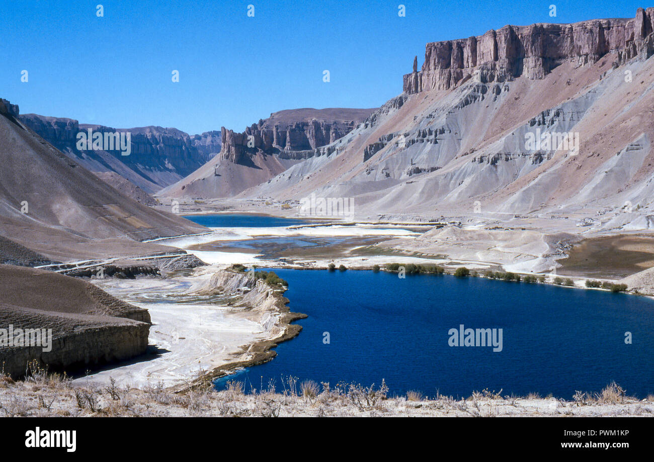 Band-e-Amir, blue lakes in the center of Afghanistan Stock Photo
