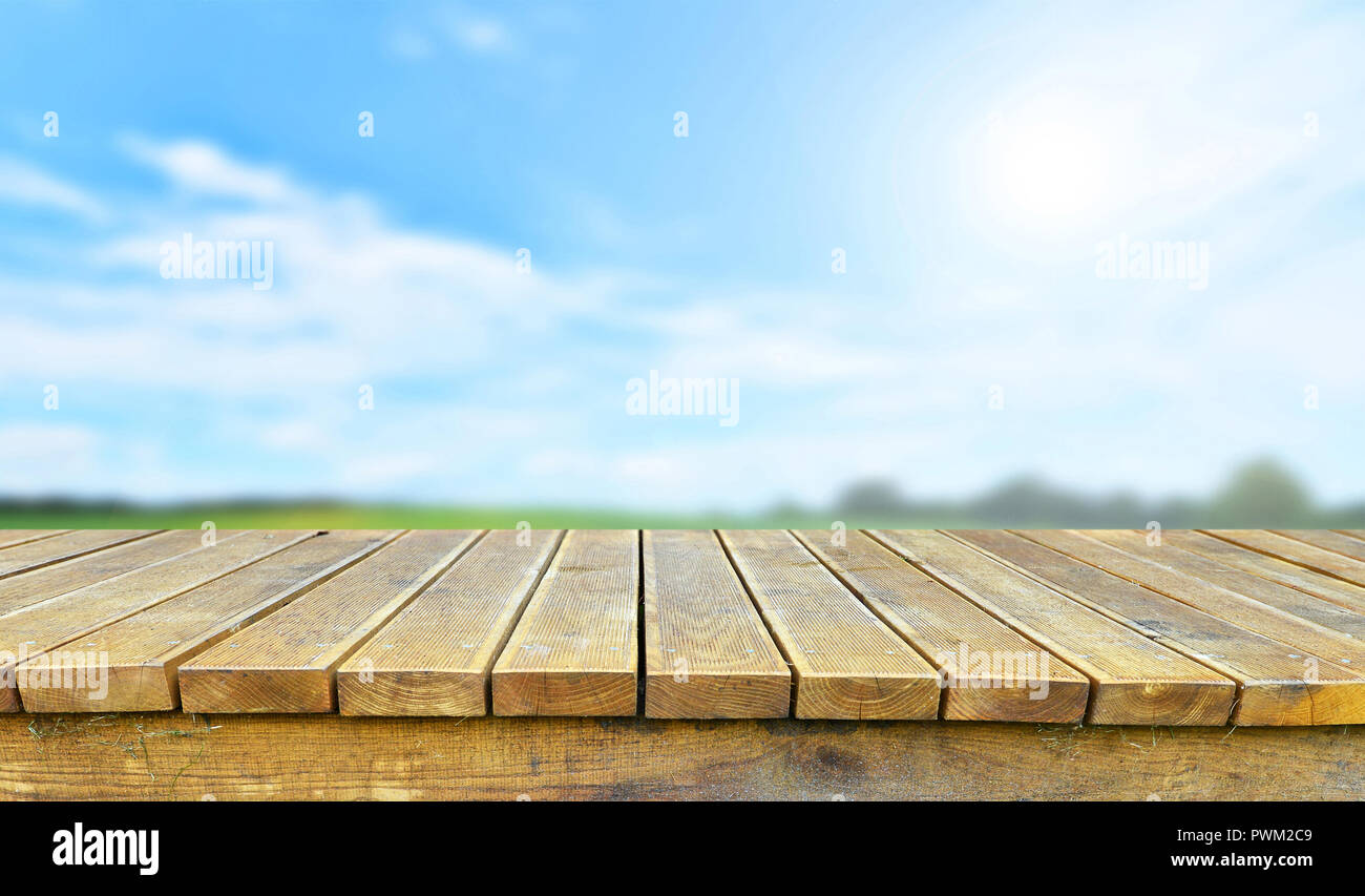 empty table for display montages Stock Photo