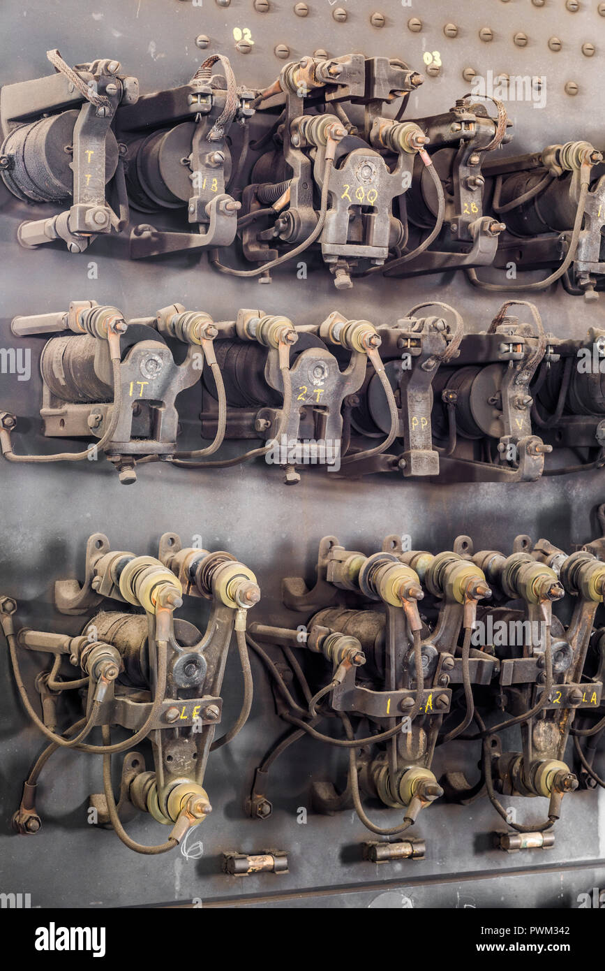 Vintage Otis elevator machinery Stock Photo
