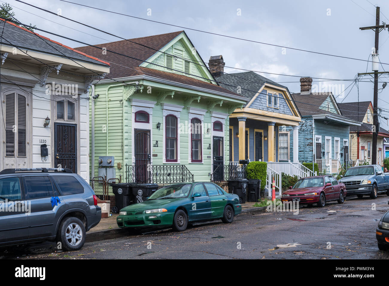 Residential buildings in the South 7th Ward neighborhood Stock Photo