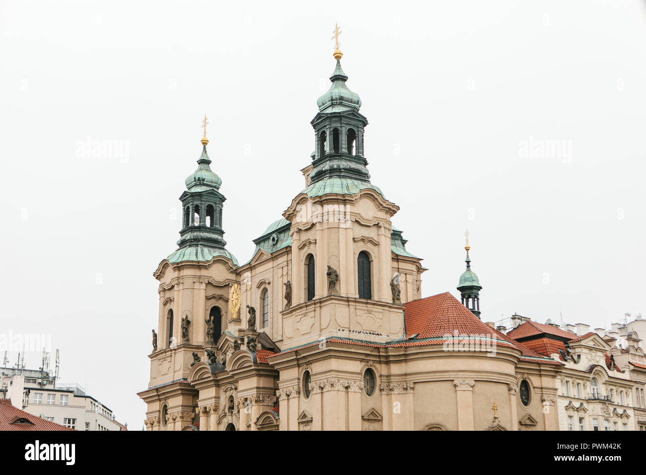 The Church of St. Nicholas in Prague in Czech Republic Stock Photo