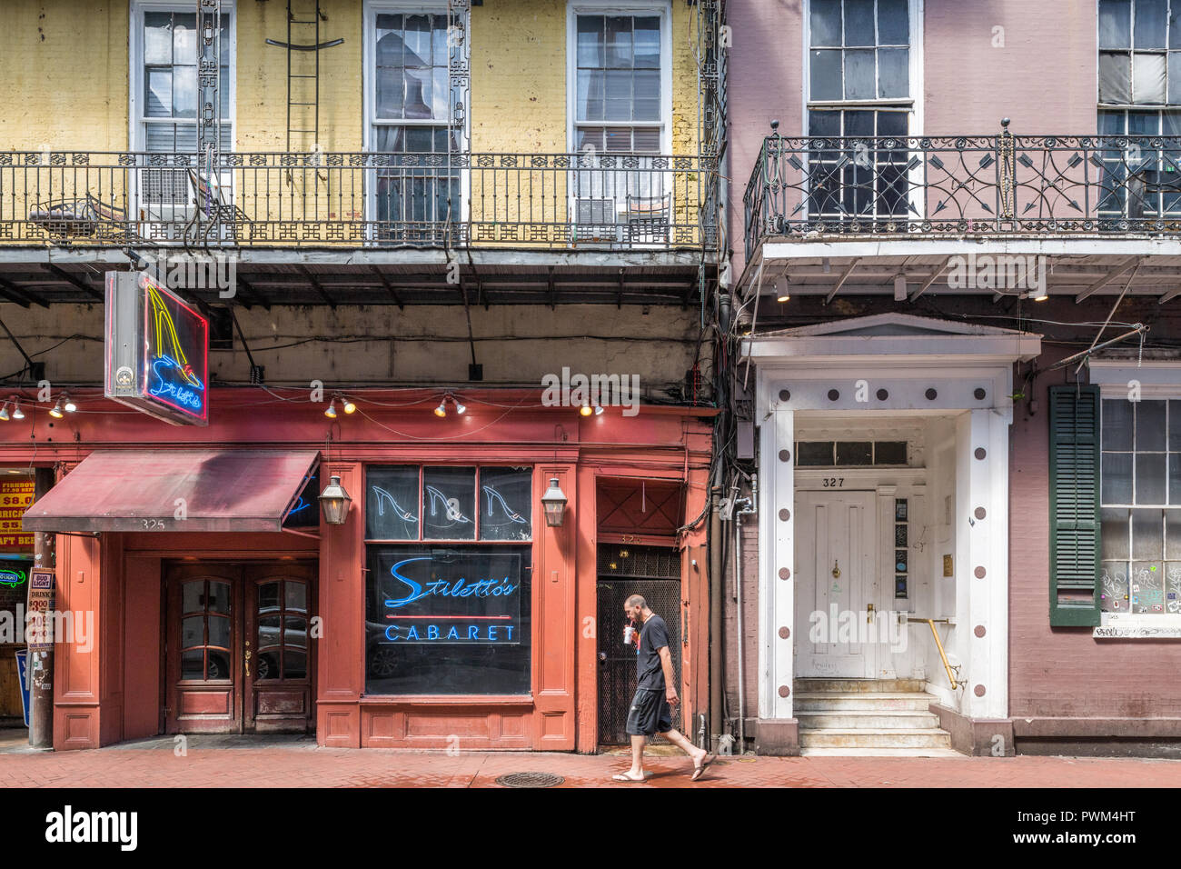 Buildings on Bourbon Street in the French Quarter Stock Photo - Alamy