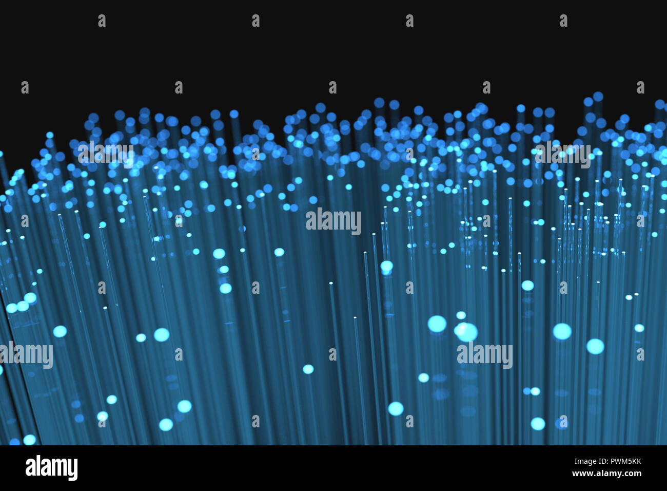 Close op of fiber optics, 3d render Stock Photo - Alamy