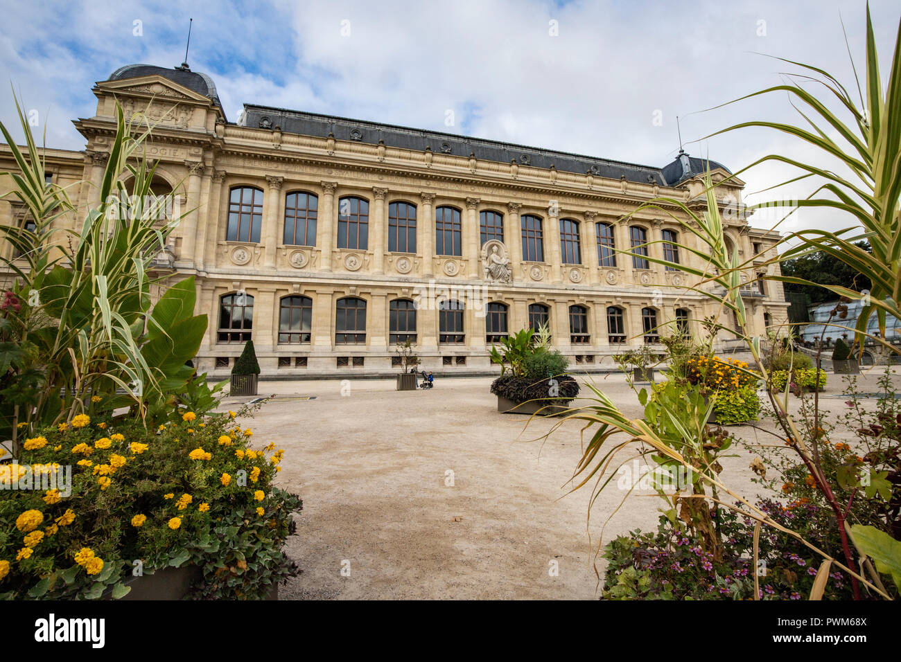 The Jardin des Plantes is one of seven departments of the Museum National d'Histoire Naturelle. Three hectares are devoted to horticultural displays Stock Photo
