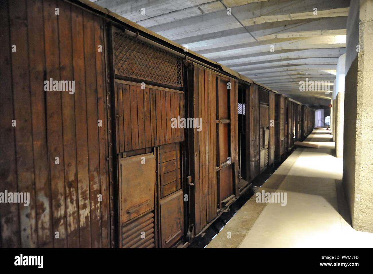 Milan (Italy), Memorial of the Shoah, at Track 21 in the basement of the Central Station, from where trains departed for the nazi concentration camps Stock Photo