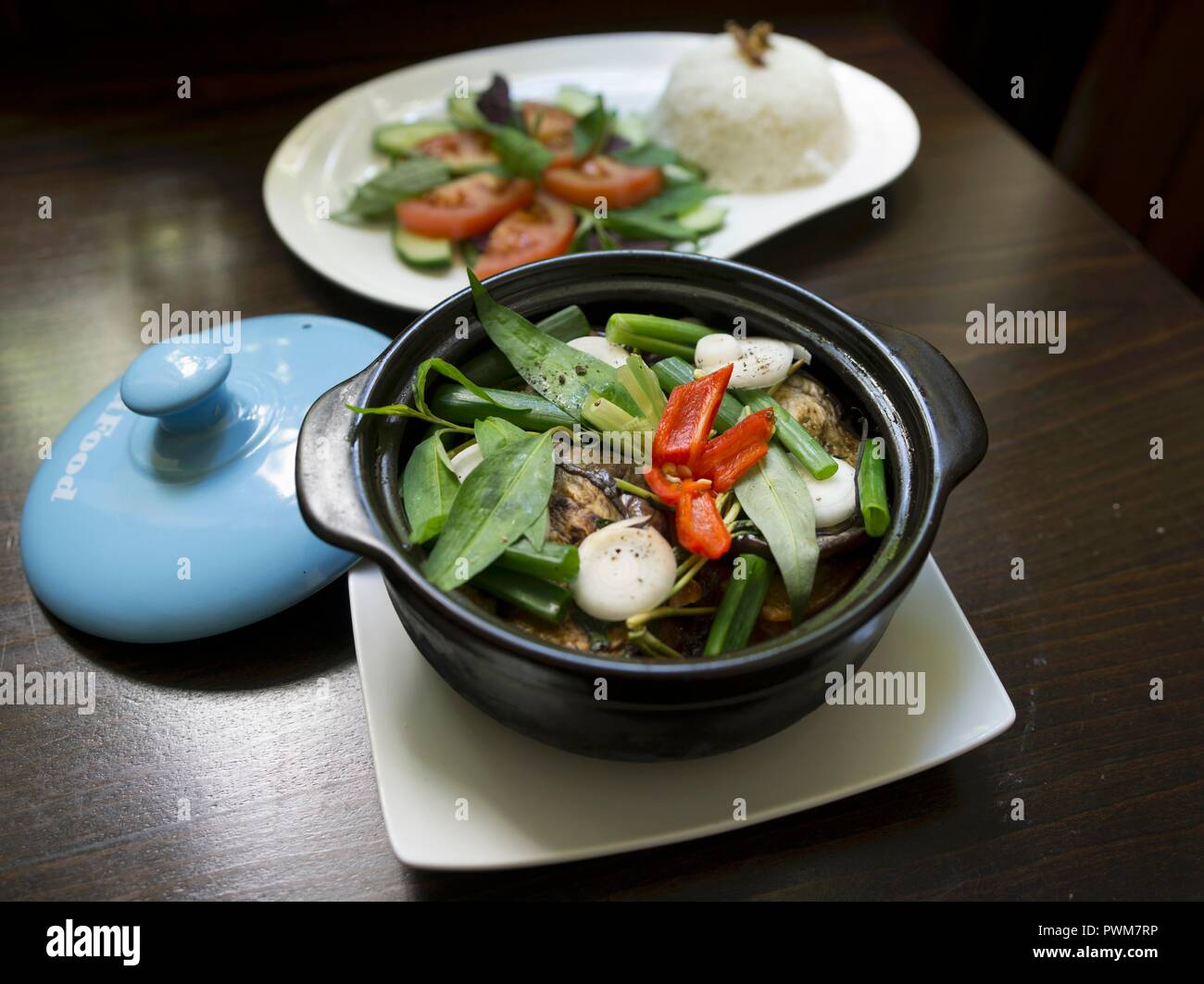 Braised beef with Vietnam spices, Thai basil and spring onions Stock