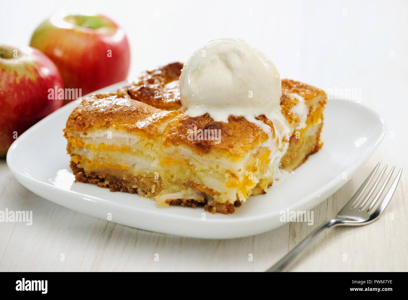 Carolina Cobbler; Delicious Souffle made of Layers of Apples and Sweet