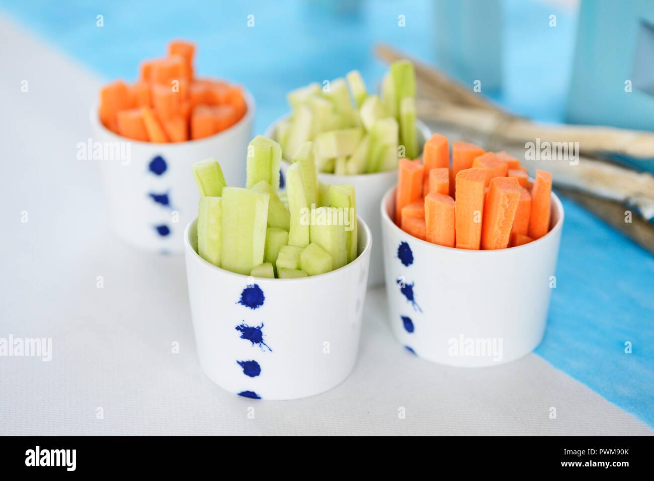 Cucumber and carrot sticks Stock Photo Alamy
