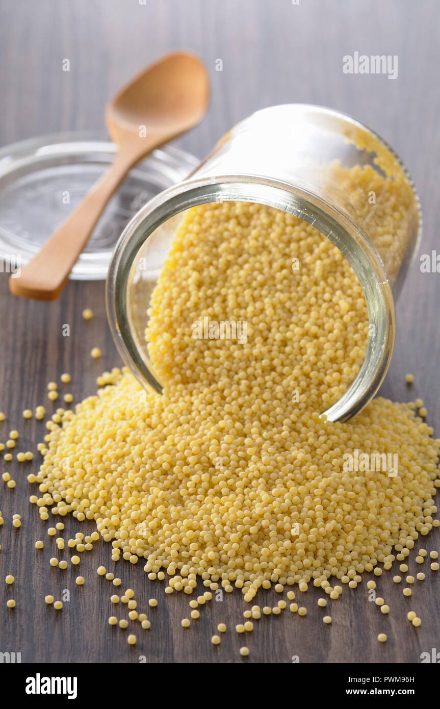 An upset glass of tapioca pearls Stock Photo Alamy
