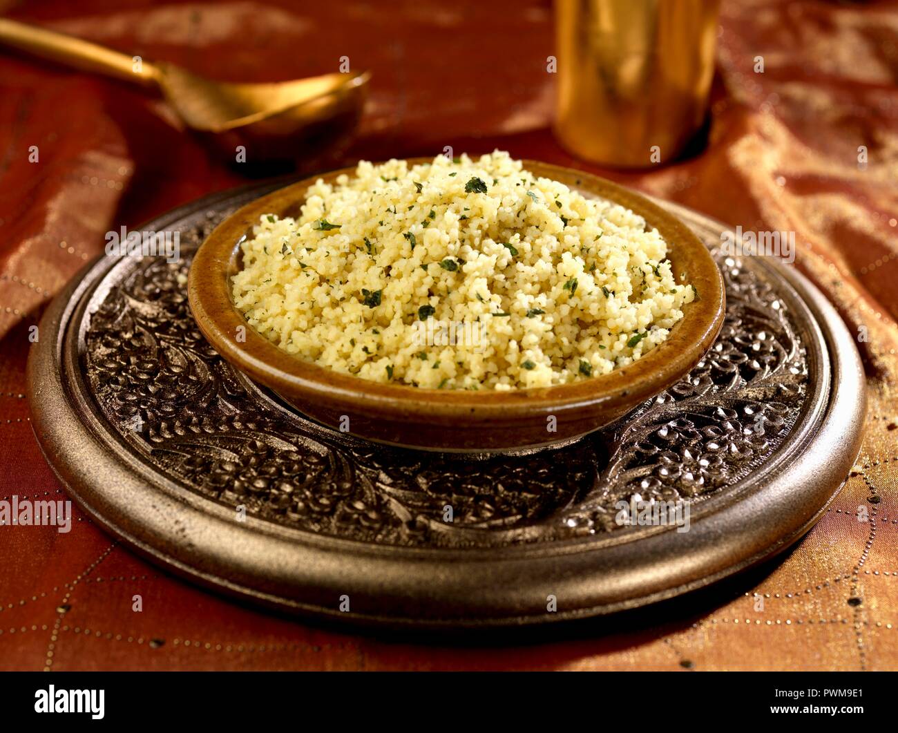 coriander lemon cous cous Stock Photo Alamy