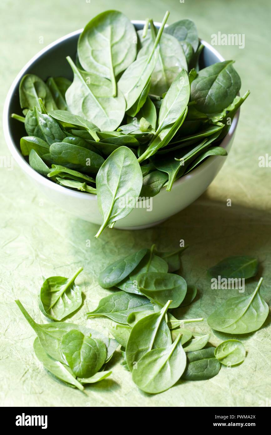 Fresh baby spinach Stock Photo - Alamy
