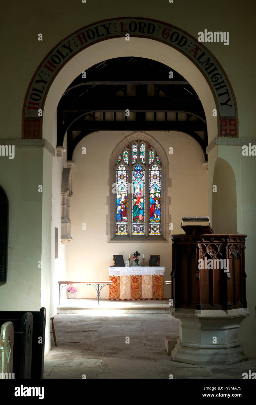 St. Peter and St. Paul Church, Preston Deanery, Northamptonshire, England, UK Stock Photo