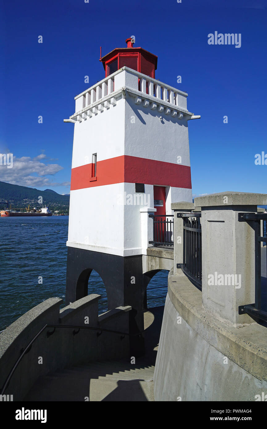 Brockton Point Lighthouse, Stanley Park, Vancouver, Canada Stock Photo