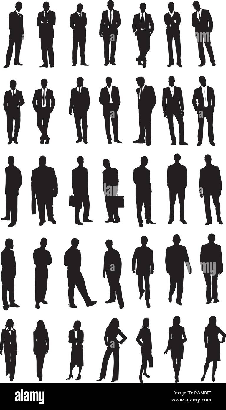 people silhouette vector illustration Stock Vector