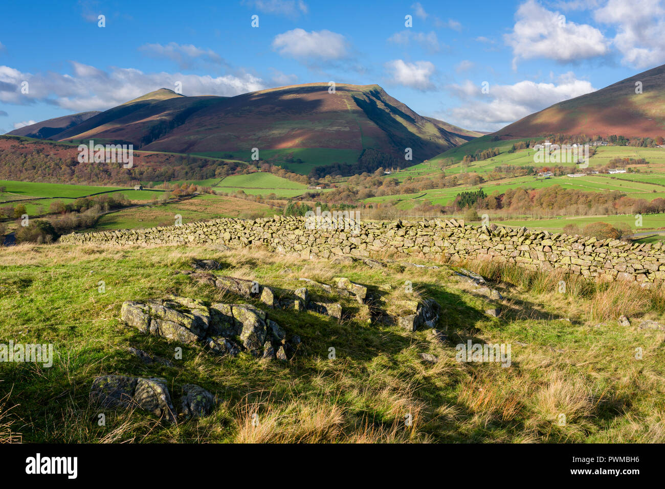 Lonscale Fell in the English Lake District National Park, Cumbria, England. Stock Photo